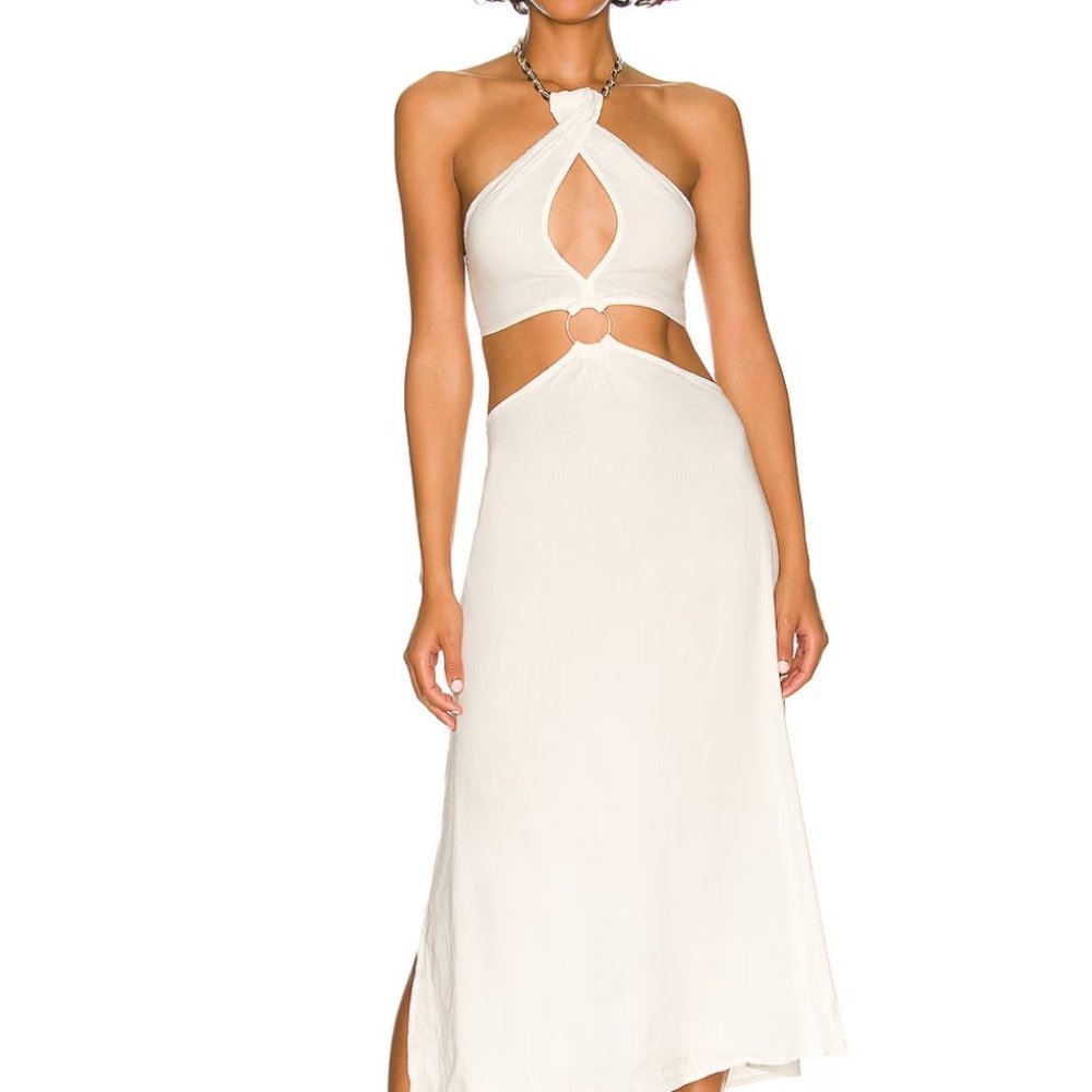 *NWT* WeWoreWhat - Shell Chain Halter Midi Dress